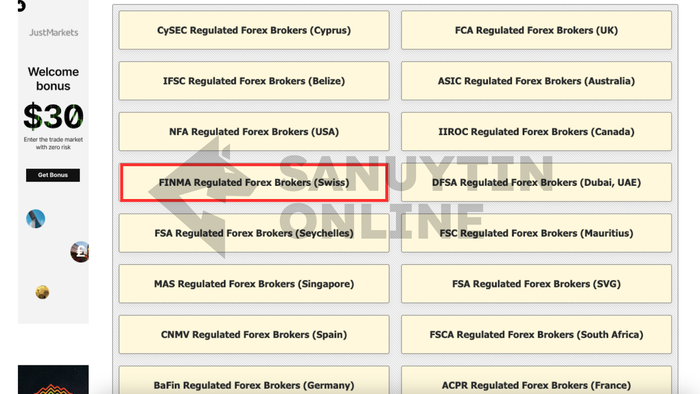 Chọn FINMA Regulated Forex Brokers Swiss