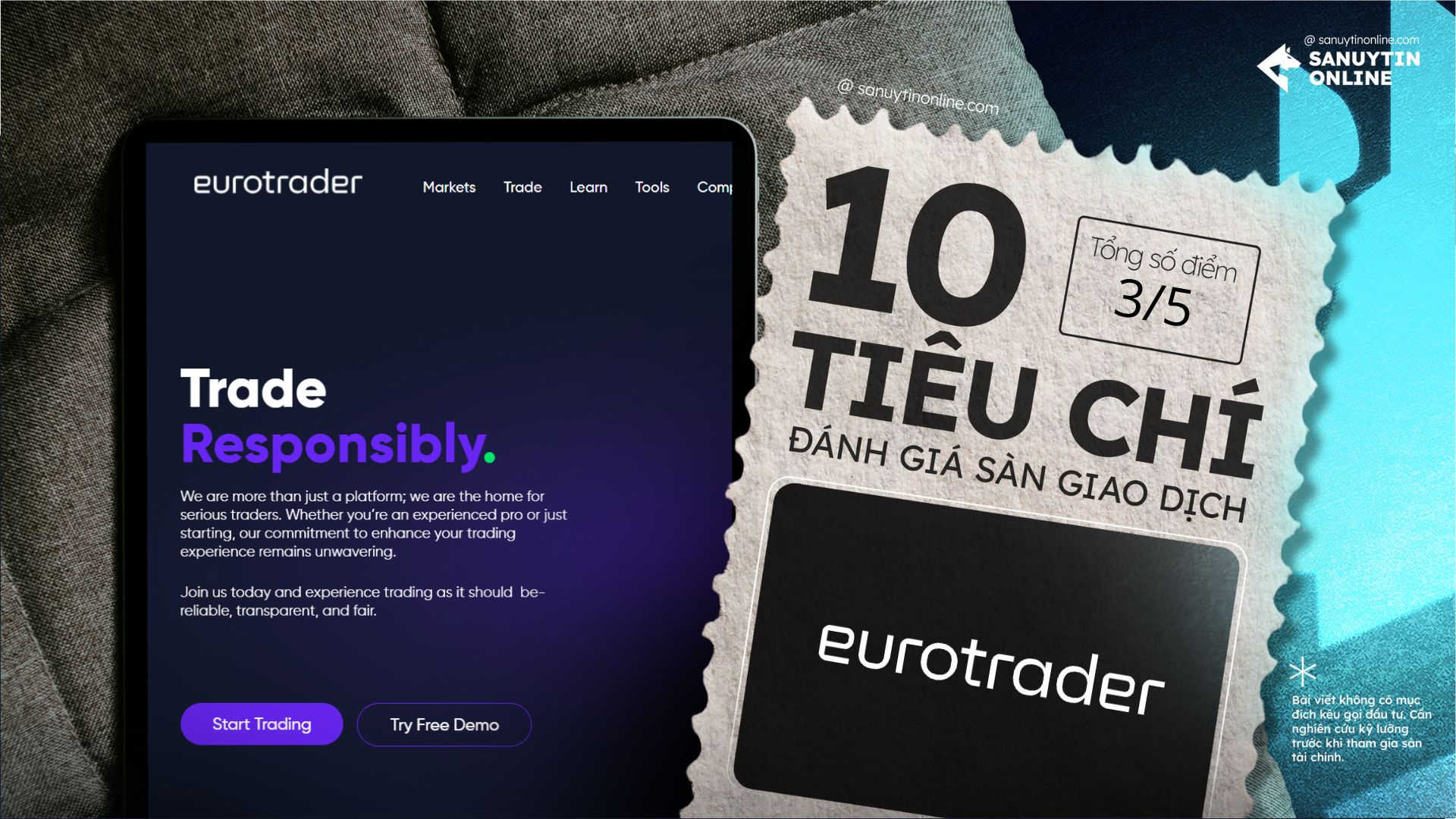 Đánh giá sàn Eurotrader chuyên sâu theo 10 tiêu chí  