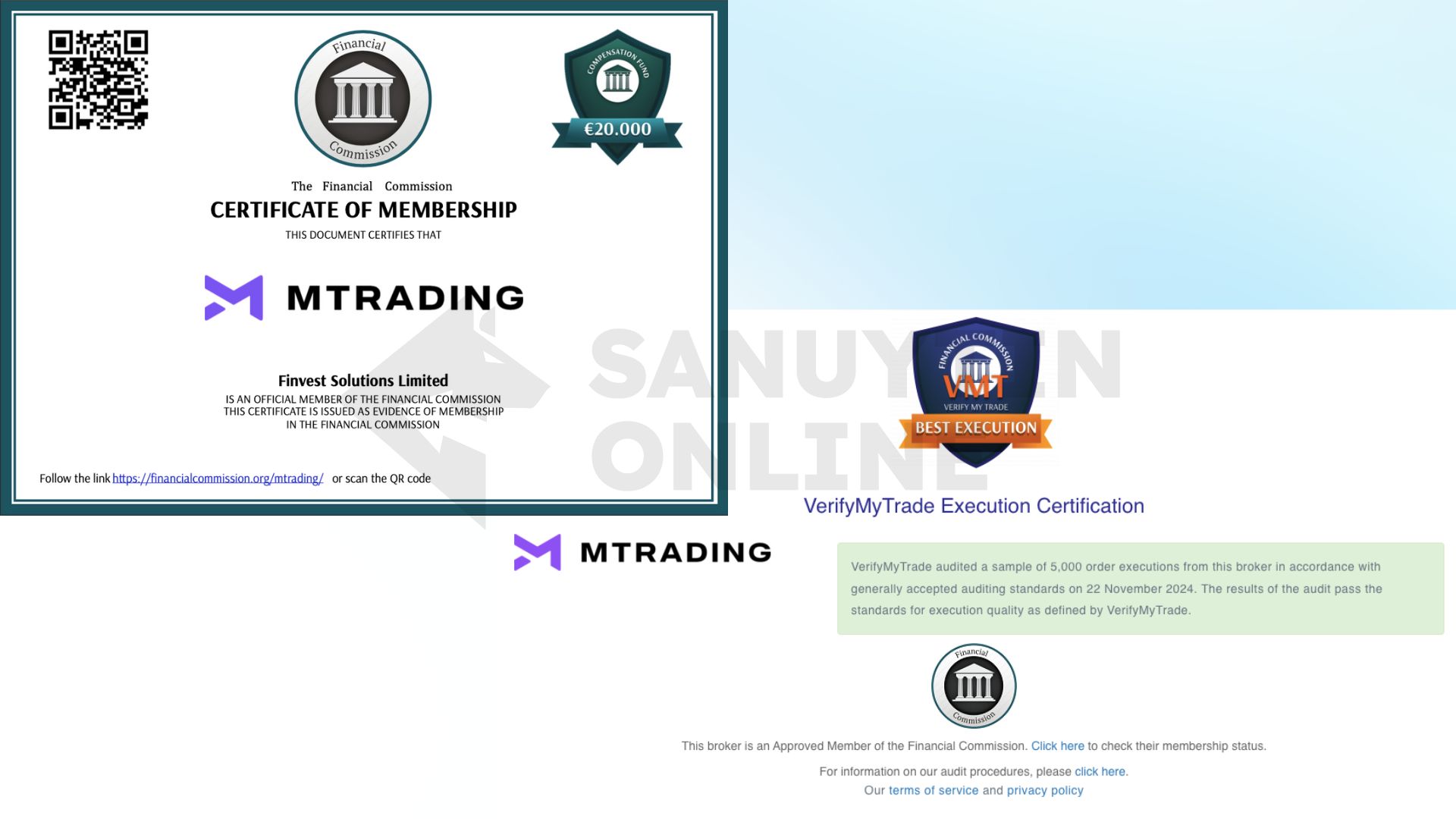 Thông tin chi tiết về chứng nhận FinaCom và xác nhận VMT của sàn MTrading Thông tin chi tiết về chứng nhận FinaCom và xác nhận VMT của sàn MTrading