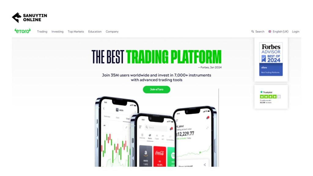 Tổng quan sàn eToro