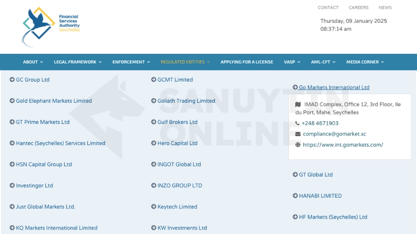 Thông tin chi tiết về giấy phép FSA của sàn GO Markets