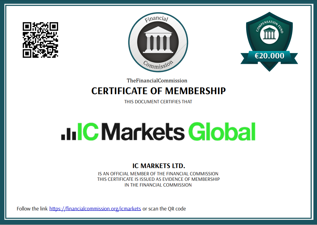 Giấy phép chứng nhận thành viên của IC Markets