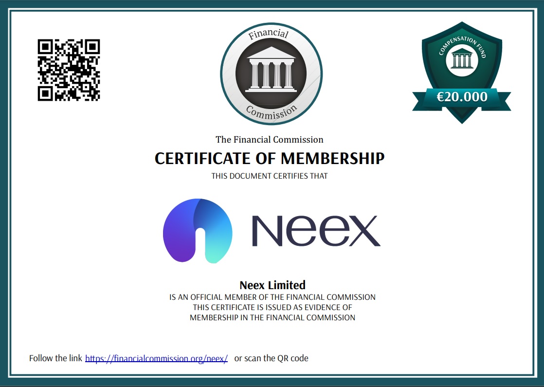 Giấy phép thành viên FinaCom của Neex
