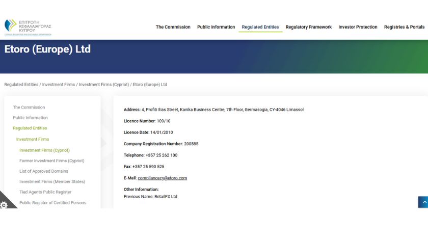Giấy phép CySEC của eToro Europe với tiêu chuẩn minh bạch và bảo vệ nhà đầu tư châu Âu Giấy phép CySEC của eToro Europe nhằm đảm bảo minh bạch và bảo vệ nhà đầu tư
