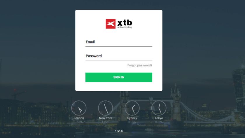 Hướng dẫn đăng ký tài khoản mới và đăng nhập trên trang XTB Giao diện trang đăng ký và đăng nhập XTB với các trường nhập email và mật khẩu