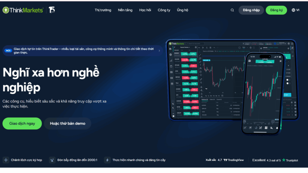 Trang chủ của ThinkMarkets
