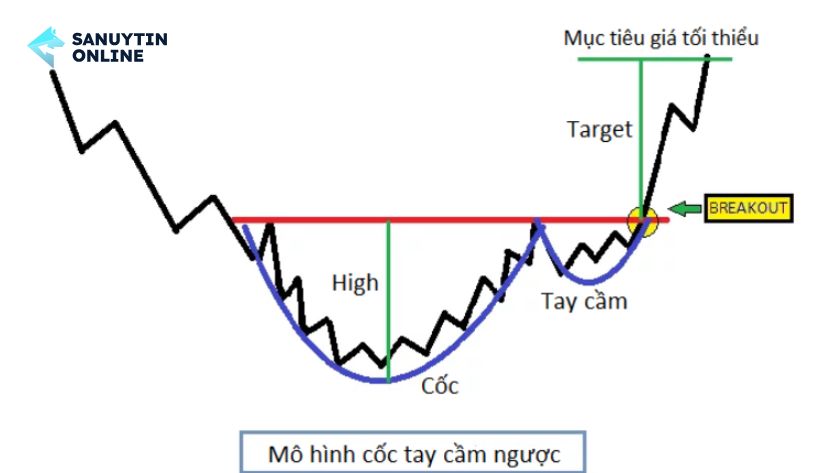 Mô hình cốc tay cầm ngược
