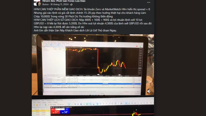 Trader Việt tố HFM can thiệp giao dịch, gây cháy tài khoản và xóa lệnh có lợi nhuận