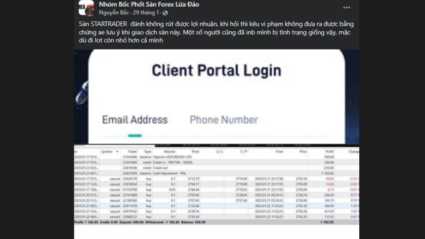 phản ánh tiêu cực về Startrader từ cộng đồng trader Việt, nhấn mạnh các rủi ro liên quan đến rút tiền và tính minh bạch Trader Việt phản ánh không thể rút lợi nhuận từ Startrader dù tài khoản giao dịch bình thường
