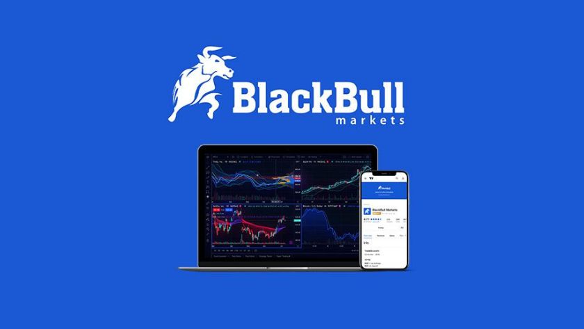 Hình ảnh thể hiện cam kết của BlackBull Markets trong việc cung cấp tốc độ và độ minh bạch cho giao dịch toàn cầu Logo BlackBull Markets kèm hình ảnh máy tính và điện thoại hiển thị biểu đồ giao dịch ECN