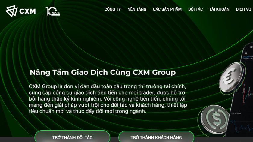 Trang chủ sàn giao dịch CXM Direct