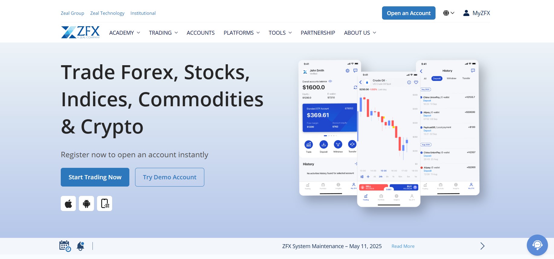 Trang chủ sàn ZFX Trang chủ sàn ZFX