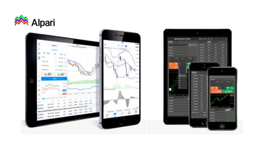 vai trò tiên phong của Alpari trong ngành Forex toàn cầu, với công nghệ PAMM và nền tảng giao dịch hiện đại trên nhiều thiết bị. Giao diện biểu đồ Forex trên điện thoại và tablet cùng logo Alpari