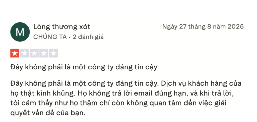 Đánh giá của khách hàng