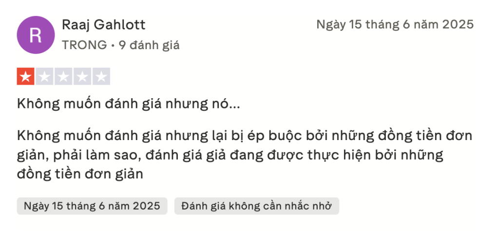 Đánh giá của khách hàng