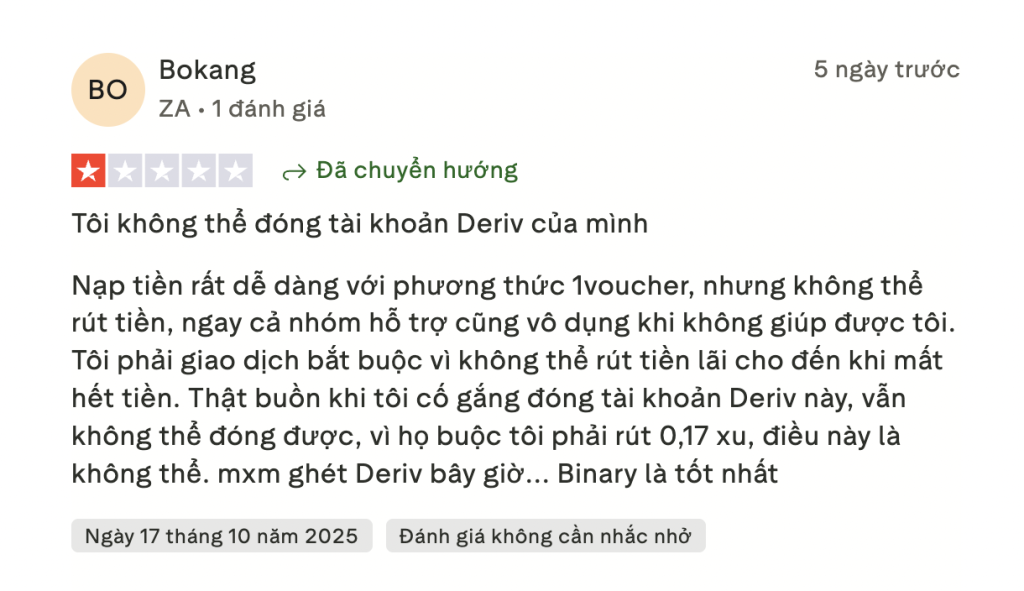Đánh giá sàn Deriv