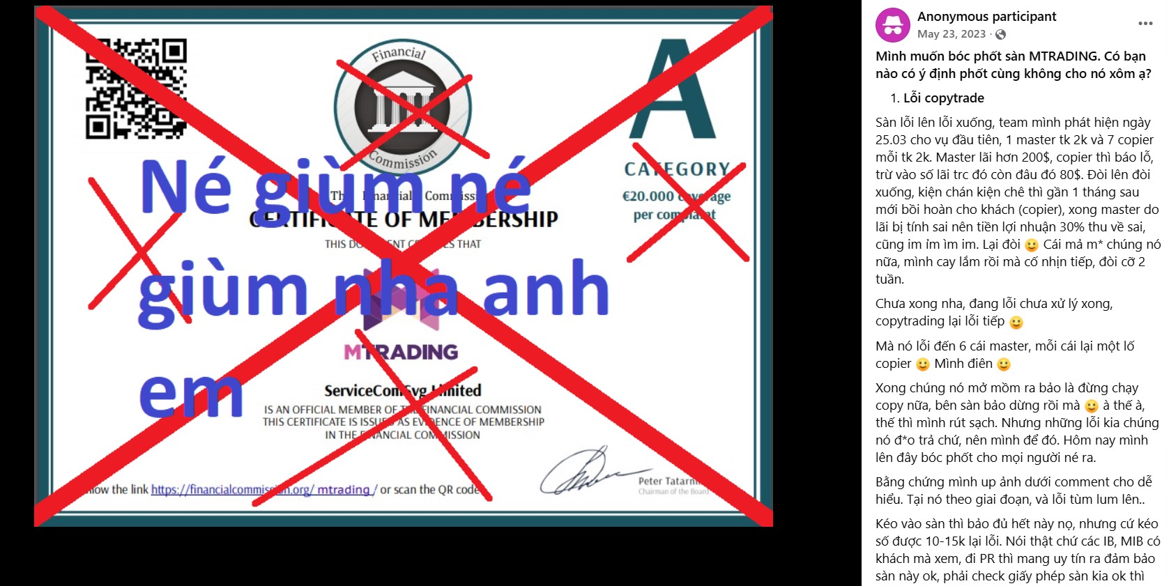 Một bài "bốc phốt" tính năng Copytrade của sàn MTrading Một bài "bốc phốt" tính năng Copytrade của sàn MTrading
